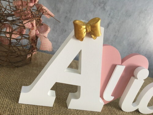 Letras Decorativas com Coroa e Coração