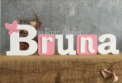 Letras Decorativas Blocos Borboleta