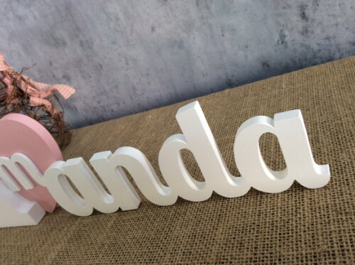 Letras Decorativas com Coroa e Coração
