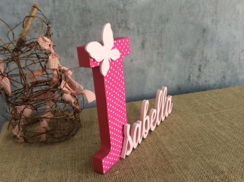 Letras Decorativas de mdf - Borboleta