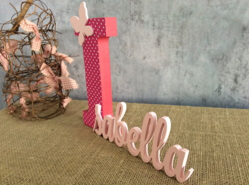 Letras Decorativas de mdf - Borboleta