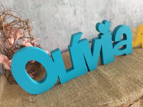 Letras Decorativas De MDF + Elefantinho