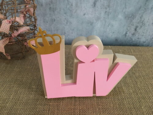 Letras Decorativas De MDF SOBREPOSIÇÃO E COROA
