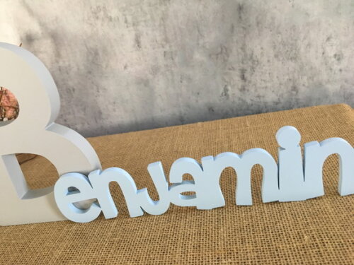Letras Decorativas em MDF PERSONALIZADO 18cm + URSO
