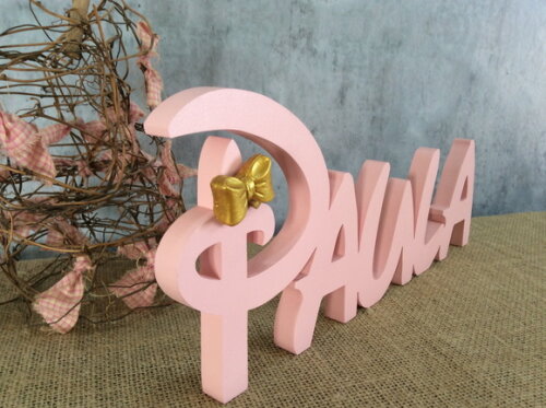 Letras Decorativas Festa Disney MInnie Laço de Resina