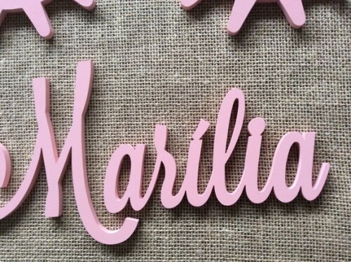 Letras Decorativas Nome De Parede + Sleepy Eyes