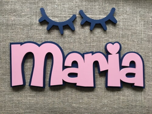 Letras Decorativas Nome De Parede + Sleepy Eyes