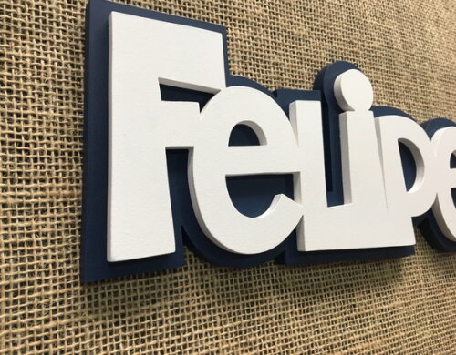Letras Decorativas Nome de Parede Linha Sb