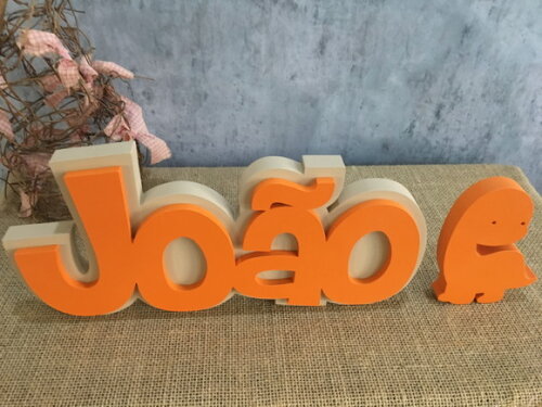 Letras Decorativas Nomes Sobreposição + Dinossauro