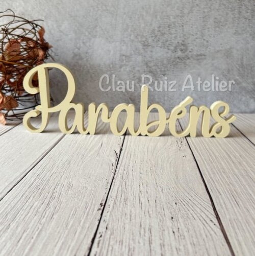 Linha Cursiva -letras Decorativas em mdf Palavras
