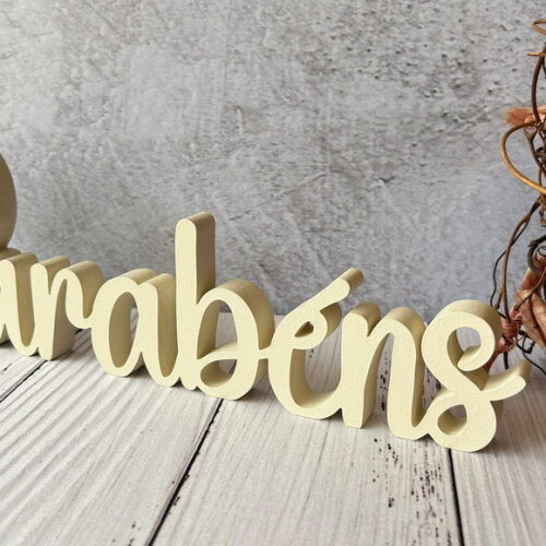 Linha Cursiva -letras Decorativas em mdf Palavras