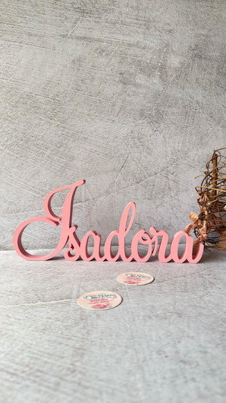 Linha Cursiva -letras Decorativas em mdf Quarto de Bebê