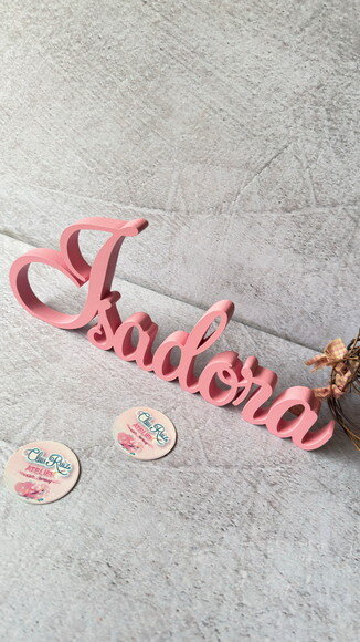 Linha Cursiva -letras Decorativas em mdf Quarto de Bebê