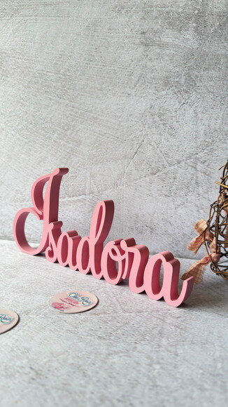 Linha Cursiva -letras Decorativas em mdf Quarto de Bebê