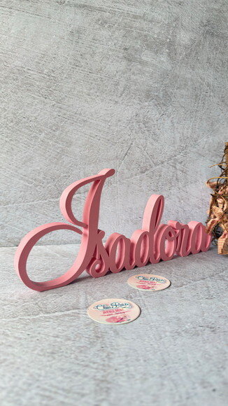 Linha Cursiva -letras Decorativas em mdf Quarto de Bebê