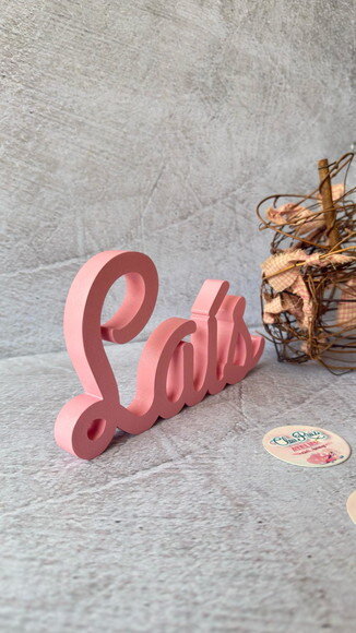 Linha Cursiva -letras Decorativas em mdf Quarto de Bebê