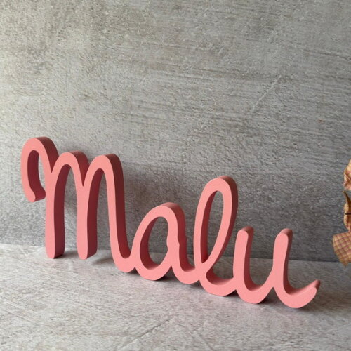 Linha Cursiva -letras Decorativas em mdf Quarto de Bebê