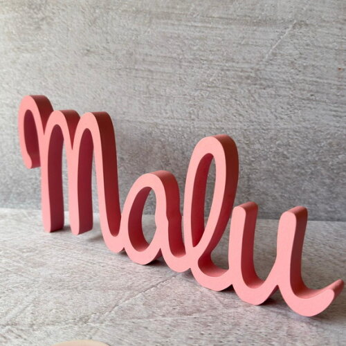 Linha Cursiva -letras Decorativas em mdf Quarto de Bebê