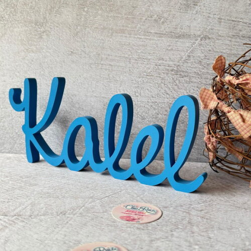 Linha Cursiva -letras Decorativas em mdf Quarto de Bebê