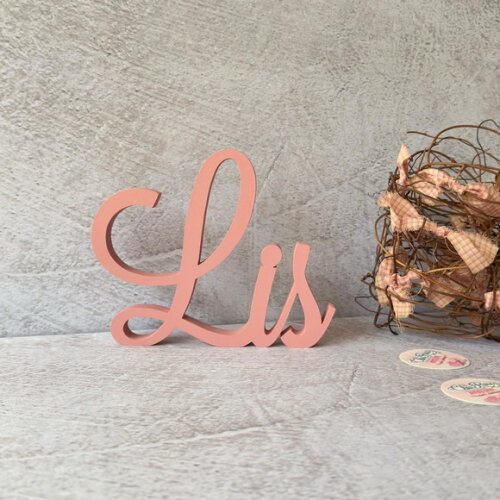Linha Cursiva -letras Decorativas em mdf Quarto de Bebê