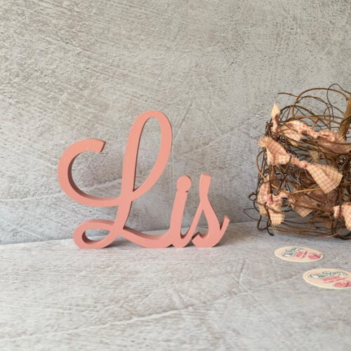 Linha Cursiva -letras Decorativas em mdf Quarto de Bebê