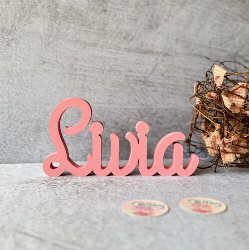 Linha Cursiva -letras Decorativas em mdf Quarto de Bebê
