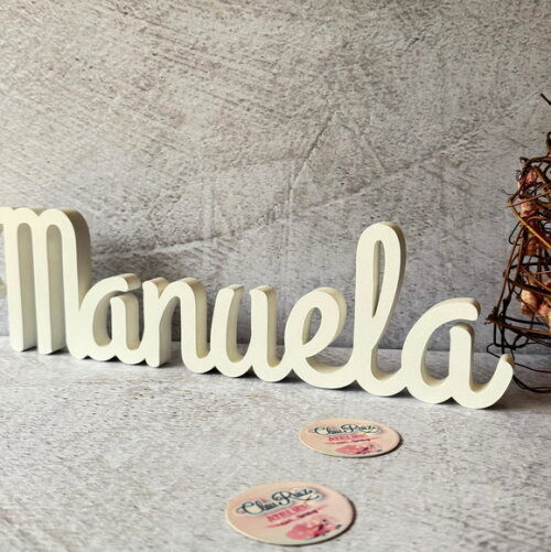 Linha Cursiva -letras Decorativas em mdf Quarto de Bebê