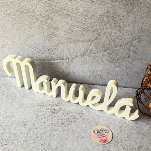 Linha Cursiva -letras Decorativas em mdf Quarto de Bebê