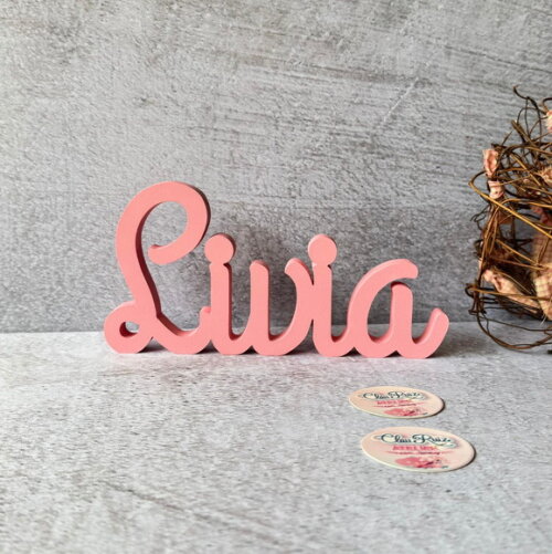 Linha Cursiva -letras Decorativas em mdf Quarto de Bebê