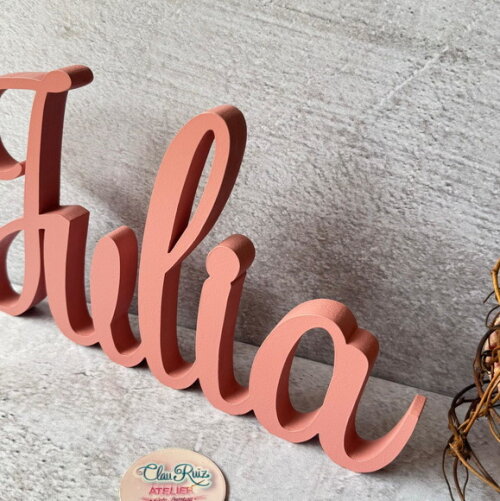 Linha Cursiva -letras Decorativas em mdf Quarto de Bebê