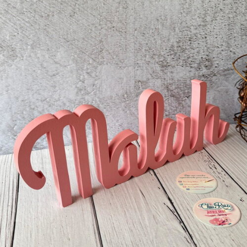 Linha Cursiva -letras Decorativas em mdf Quarto de Bebê