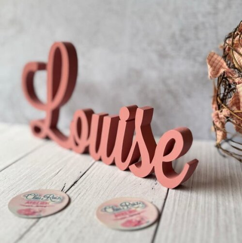 Linha Cursiva -letras Decorativas em mdf Quarto de Bebê