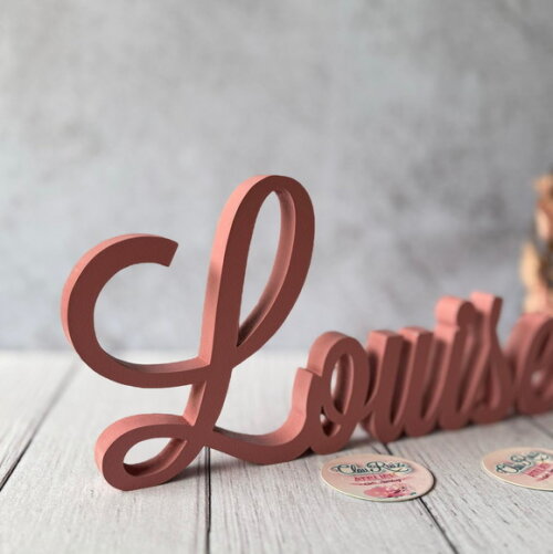 Linha Cursiva -letras Decorativas em mdf Quarto de Bebê