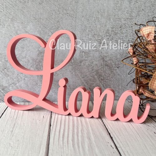 Linha Cursiva -letras Decorativas em mdf Quarto de Bebê