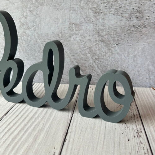 Linha Cursiva -letras Decorativas em mdf Quarto de Bebê