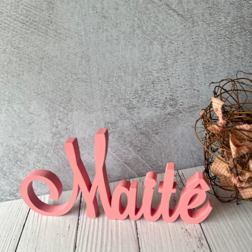 Linha Cursiva -letras Decorativas em mdf Quarto de Bebê