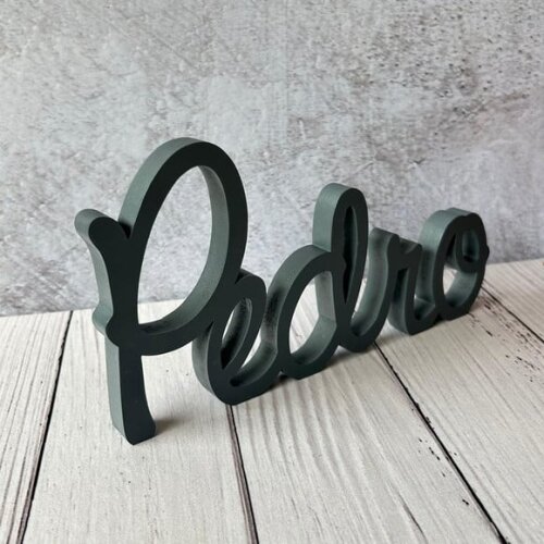 Linha Cursiva -letras Decorativas em mdf Quarto de Bebê