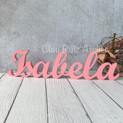 Linha Cursiva -letras Decorativas em mdf Quarto de Bebê