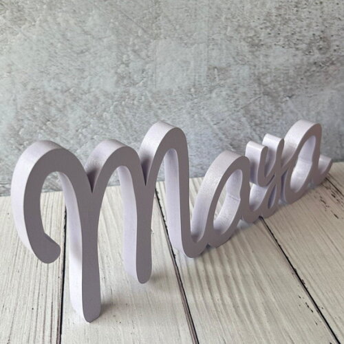 Linha Cursiva -letras Decorativas em mdf Quarto de Bebê