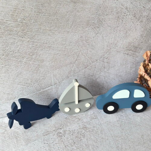 Meios de Transporte + Nomes em Cubo - Decoração Bebê
