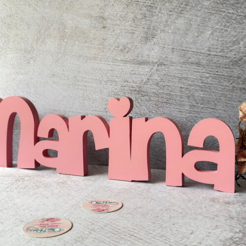 Nome em mdf - Linha Ch - Decoração Bebê e Infantil