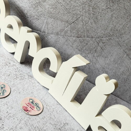 Nome em mdf - Linha Ch - Decoração Bebê e Infantil