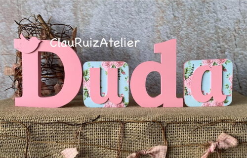 Nomes De Mdf Em Blocos Com Borboleta E Tecido