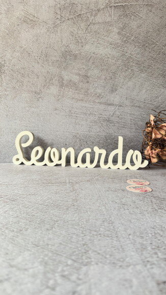 Nomes de mdf Linha Cursiva - Decoração Bebê