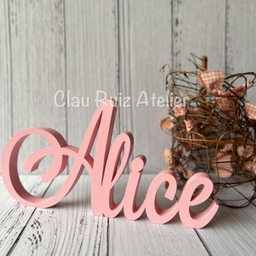 Nomes de mdf Linha Cursiva- Decoração Bebê