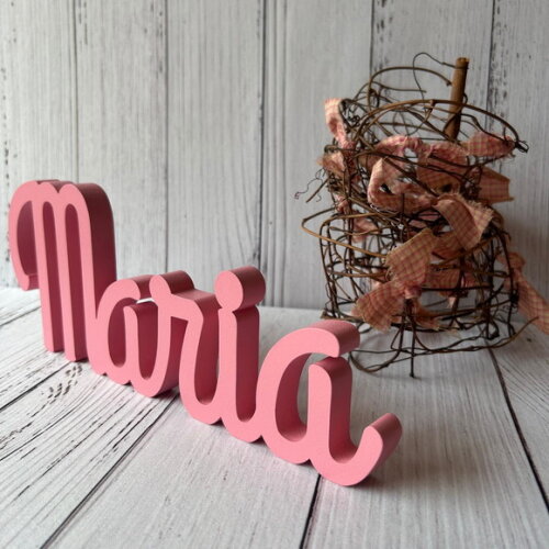 Nomes de mdf Linha Cursiva- Decoração Bebê
