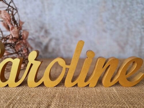 Nomes de Mesa Em MDF Letras Cursivas