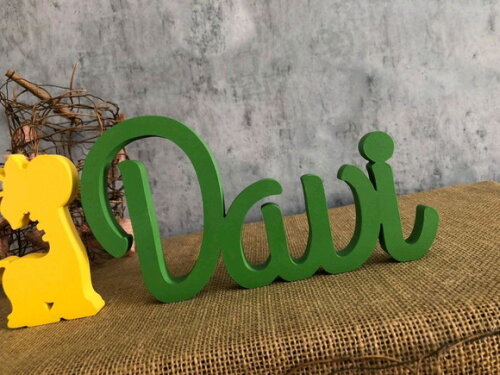 Nomes de Mesa Em MDF Letras Cursivas + Girafa