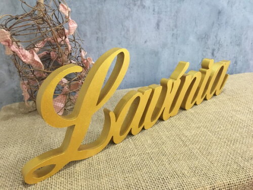 Nomes de Mesa Em MDF Linha Cursiva