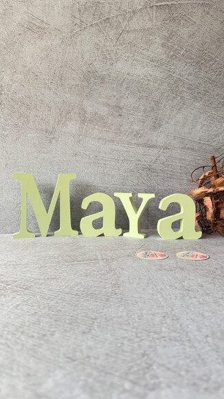 Nomes de Mesa em mdf Linha Letras de Forma - Bebê
